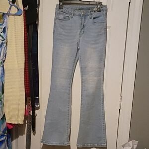 SHEIN Light Blue Flare Jeans